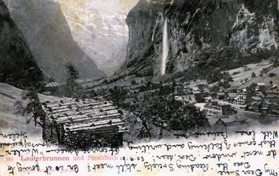 Lauterbrunnendalen, Bernese Oberland, Schweiz, 1903 av Unbekannt