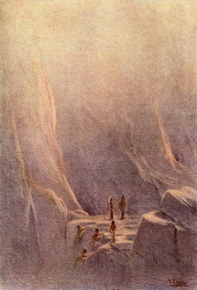 "The Lenape come to the Place of Caves", 1914. av Unbekannt