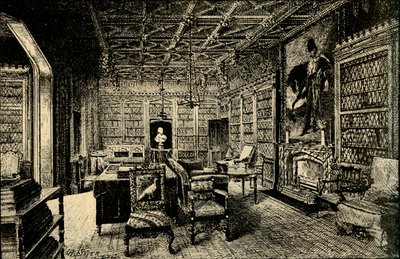 Biblioteket i Abbotsford, 1882. av Unbekannt