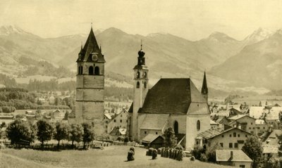 Liebfrauenkirche och kyrkan St Andreas, Kitzbühel, Tyrolen, Österrike, c1935. av Unbekannt