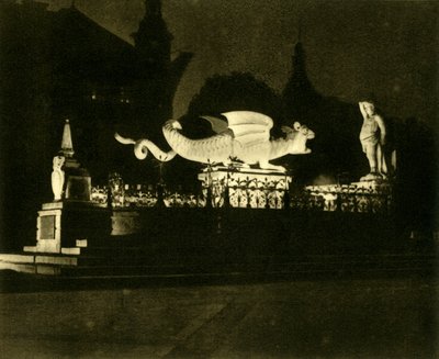 Lindwurmfontänen, Klagenfurt, Österrike, c1935. av Unbekannt