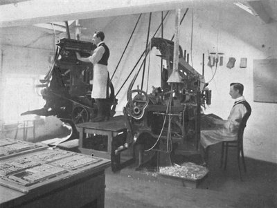 Linotypierna, 1916 av Unbekannt