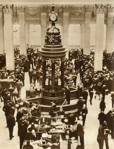 The Lutine Bell i Underwriting Room på Lloyds of London, 1933, 1935. av Unbekannt