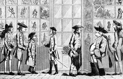 The Macaroni Print Shop, 1772 av Unbekannt