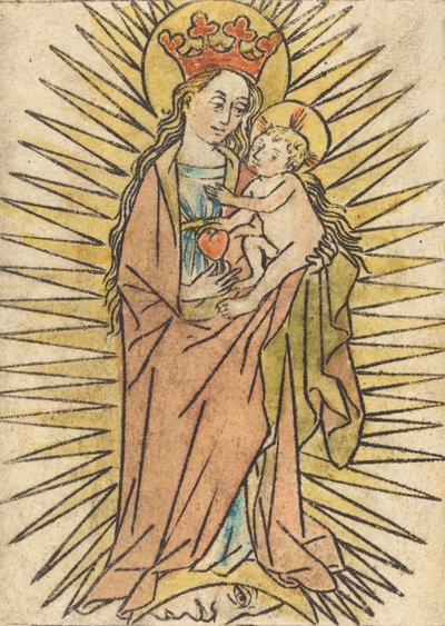 Madonnan och barnet med ett päron, ca. 14401460. av Unbekannt