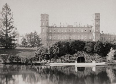 Huvudfasaden på palatset i Gatchina, 1870-1880-talet av Unbekannt