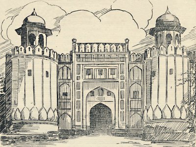 Huvudporten - Lahore Fort, 1936. av Unbekannt