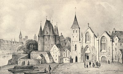 Maison du Lieutenant och Church of St Landry 1540, 1915 av Unbekannt