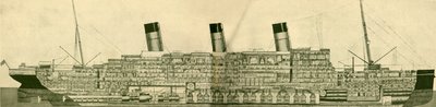 De majestätiska 56 551 ton som visas i sektion, c1930. av Unbekannt
