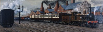 Manchester Express nära Stoke-on-Trent av Unbekannt