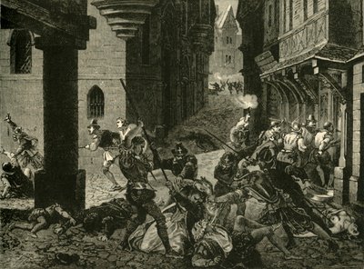 Massakern av St. Bartolomeus, 1572, 1890. av Unbekannt
