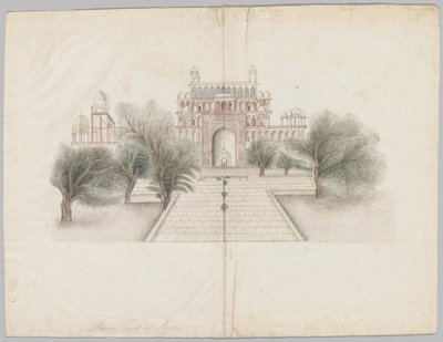 Akbars mausoleum i Secundrabad, tidigt 1800-tal. av Unbekannt