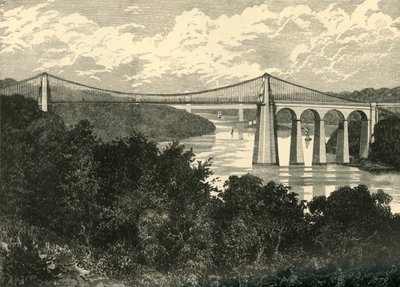 Menai Suspension Bridge, 1898. av Unbekannt