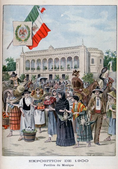 Den mexikanska paviljongen vid världsutställningen 1900, Paris, 1900 av Unbekannt
