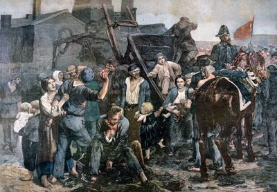 Gruvarbetarna strejkade i Carmaux, 1892 av Unbekannt