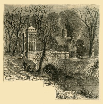 The Moat, Fulham Palace, c1878. av Unbekannt