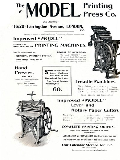 The Model Printing Press Co., 1910 av Unbekannt