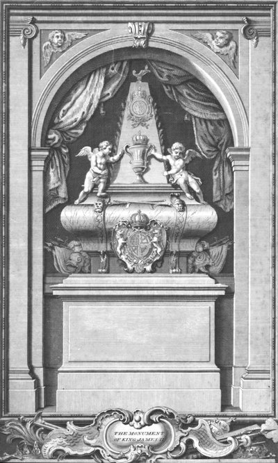 Monumentet av kung James II. Uppfört i...Paris år 1703., c1753 av Unbekannt