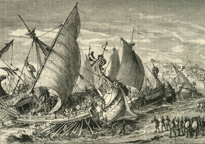 Sjöstriden i Syrakusas hamn, 1890. av Unbekannt