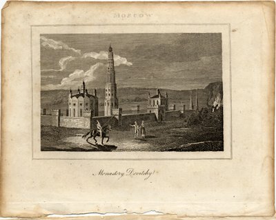 Novodevichy-klostret i Moskva, ca. 1800 av Unbekannt