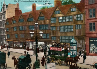 The Old Houses, Staple Inn, High Holborn, London, 1905 av Unbekannt