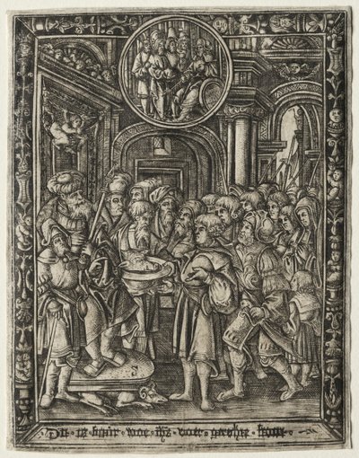 Den gamle kungen på sin tron, ca. 1520. av Unbekannt