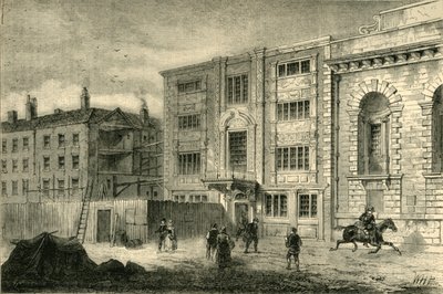 Det gamla postkontoret, på Lombard Street, omkring 1800, c1872. av Unbekannt