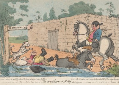 Störtandet av Dr. Slop Tristram Shandy, 1800-20. av Unbekannt