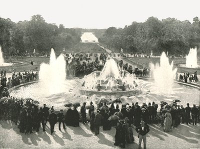 Palatsfontänerna, Versailles, Frankrike, 1895. av Unbekannt