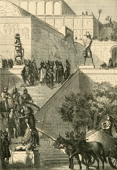 Palatset i Kouyunjik, restaurerat. Efter Layard, 1890. av Unbekannt