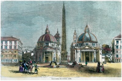 Piazza del Popolo, Rom, Italien, c1880 av Unbekannt
