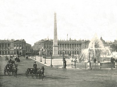 Place de la Concorde, Paris, Frankrike, 1895. av Unbekannt