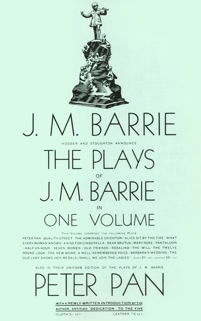 J.M. Barries pjäser i en volym, 1928. av Unbekannt