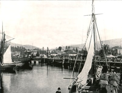 Hamnen i Hobart, Tasmanien, Australien, 1895. av Unbekannt