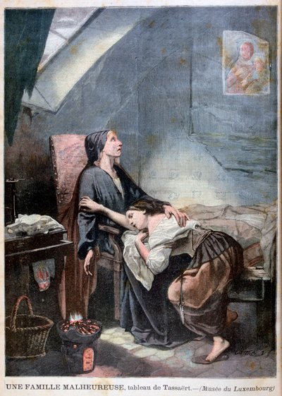 Den fattiga familjen, eller självmordet, 1849, 1897 av Unbekannt