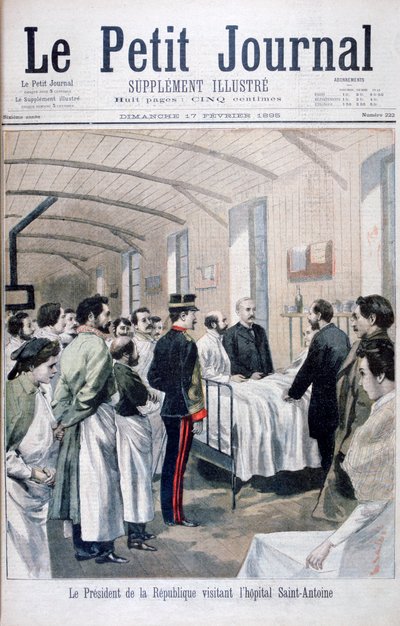 Republikens president, Felix Faure, besökte Saint-Antoine Hospital, Paris, 1895 av Unbekannt