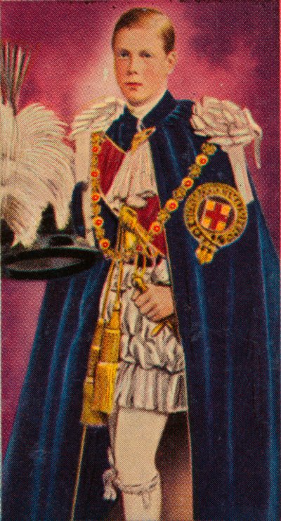 Prinsen av Wales vid sin insats som riddare av strumpebandet, 1911 1935 av Unbekannt