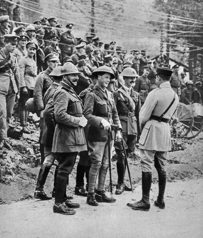 Prinsen av Wales vid den italienska fronten, 1917 av Unbekannt