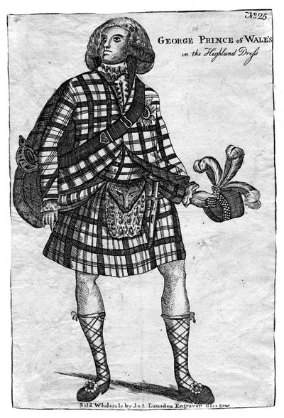 Prinsen av Wales, den blivande kungen George IV 1762-1830, i Highland Dress av Unbekannt