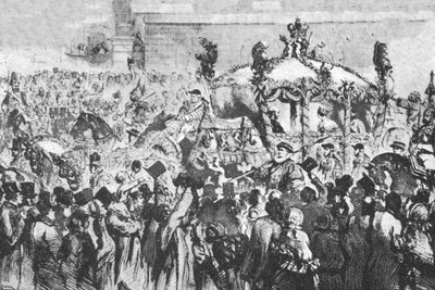 Processionen till Westminster, 31 januari 1856, 1901. av Unbekannt
