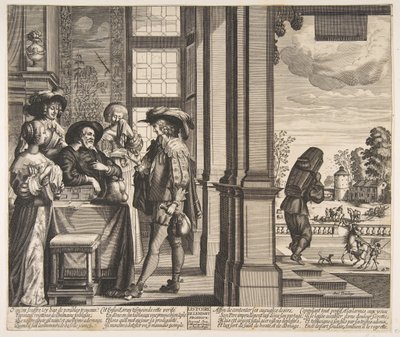 Den förlorade sonen lämnar hemmet, ca. 1636. av Unbekannt