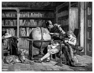 Professorn och hans elev, 1882 av Unbekannt
