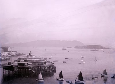 Promenade Pier i Plymouth i Devon, sent 1800-tidigt 1900-tal. av Unbekannt