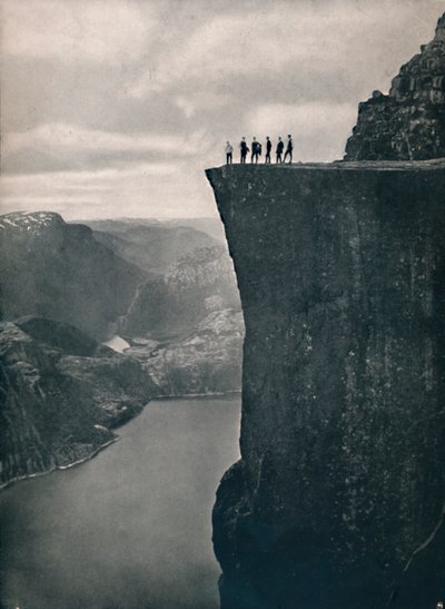 Predikstolen i Lysefjord, 1914. av Unbekannt