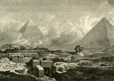 Pyramiderna och sfinxen, 1890. av Unbekannt