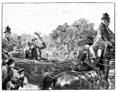 The Queens Reception i Hyde Park, London, c1840-talet, 1900 av Unbekannt