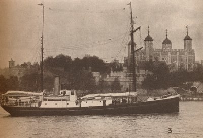 The Quest, där Sir Ernest Shackleton seglade i september 1921, på vad som skulle bevisa hans sista av Unbekannt