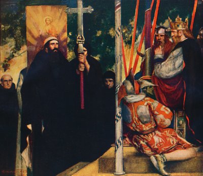 The Reception of Saint Augustine av Ethelbert, 1912 av Unbekannt