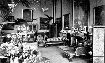 Den röda salongen i Speakers House, Palace of Westminster, London, c1905 av Unbekannt