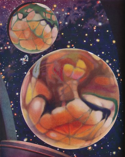 Den röda planeten studerade genom det moderna teleskopet, c1935 av Unbekannt